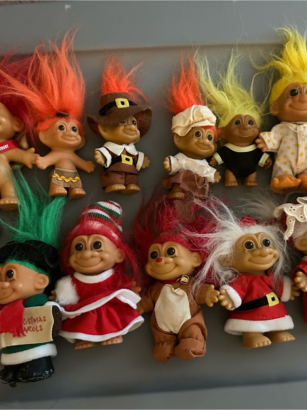 Russ Troll Doll Lot with Red, Green, Yellow, White Hair will also sell separate